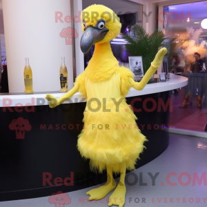 Lemon Yellow Ostrich mascot...