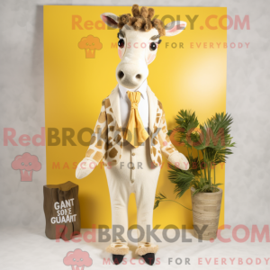 Cream Giraffe mascot...