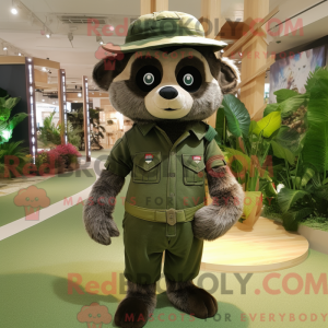 Olive Raccoon mascot...