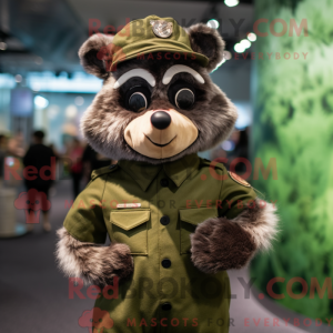 Olive Raccoon mascot...