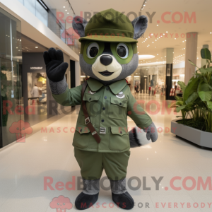 Olive Raccoon mascot...