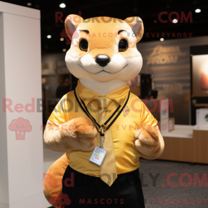 Gold Marten mascot costume...