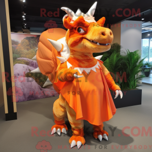 Oransje Triceratops máscara...