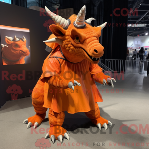 Oransje Triceratops máscara...