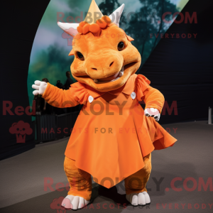 Oransje Triceratops máscara...