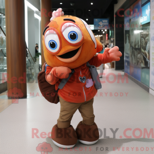 Brown Clown Fish mascot...
