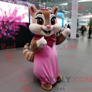 Pink Chipmunk mascot...
