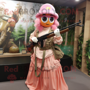 Peach Sniper maskot kostume...