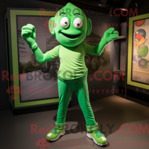 Green Acrobat mascot...