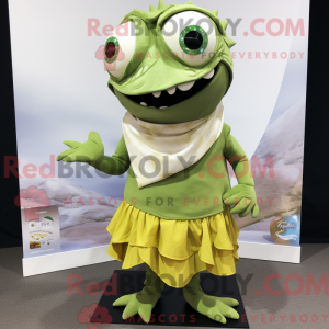 Olive Piranha mascot...