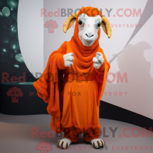 Orange Angora Goat mascot...