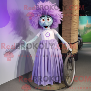 Lavender Unicyclist mascot...