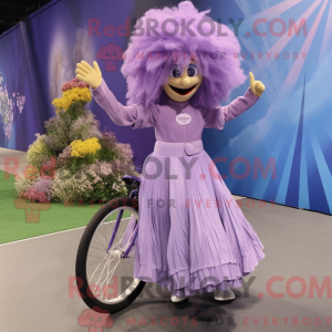 Lavender Unicyclist mascot...