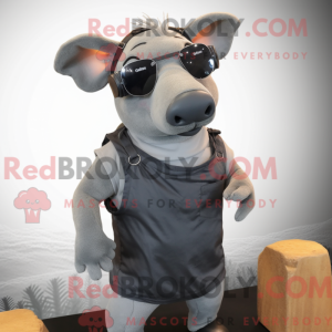 Gray Tapir mascot costume...
