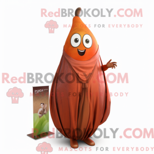 Rust Pear mascot costume...