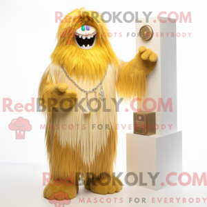 Gouden Yeti-mascottekostuum...