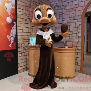 Brown Mermaid mascot...