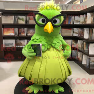 Lime Green Quail mascot...