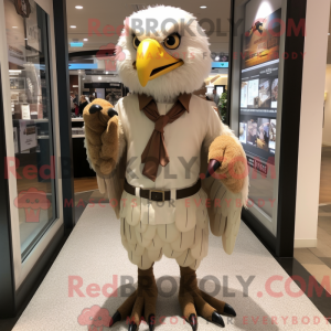 Beige Haast S Eagle mascot...