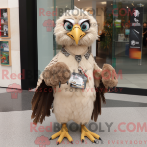 Beige Haast S Eagle mascot...