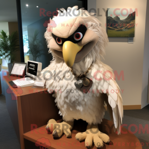 Beige Haast S Eagle maskot...