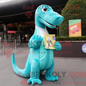 Cyan Diplodocus mascot...