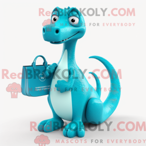 Cyan Diplodocus mascot...