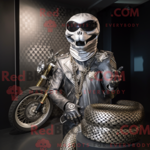 Sølv Python maskot kostume...