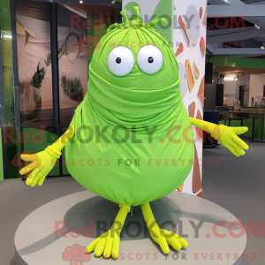Lime Green Spider mascot...