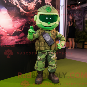 Green Army Soldier mascot...