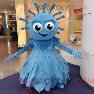 Sky Blue Spider mascot...