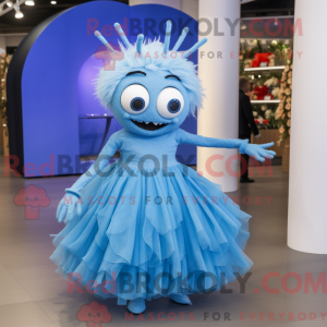 Sky Blue Spider mascot...