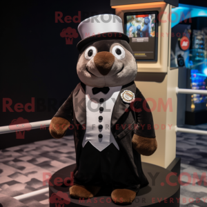 Brown Seal mascot costume...