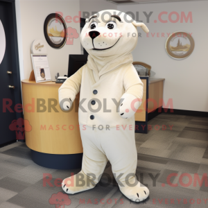Cream Seal maskotdraktfigur...