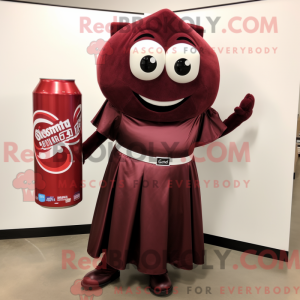 Maroon Soda Can mascot...