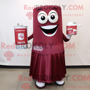 Maroon Soda Can mascot...