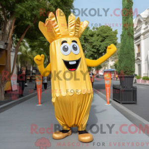 Gold French Fries mascot...