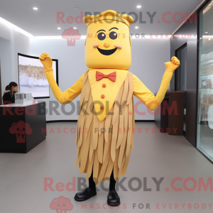 Gold French Fries mascot...