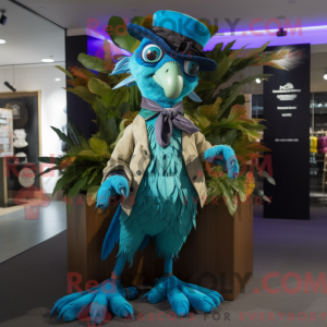 Cyan Archaeopteryx maskot...