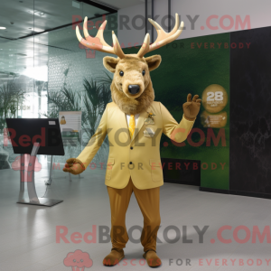 Gold Irish Elk maskot...