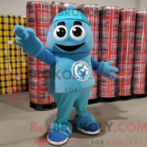 Sky Blue Soda Can mascot...