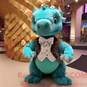 Turquoise Pangolin mascot...