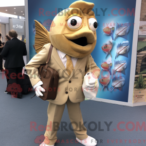 Tan Fish And Chips mascot...