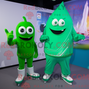 Green Pair Of Ice Skates...