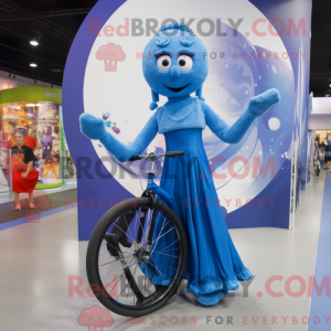 Blue Unicyclist mascot...