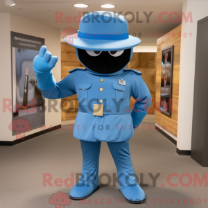 Blue Army Soldier mascot...