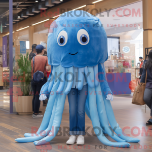 Blue Jellyfish maskot...