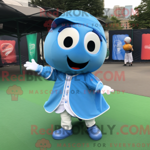 Blå baseball bold maskot...