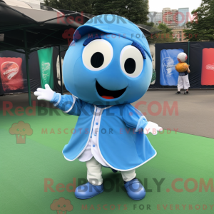 Blue Baseball Ball mascot...