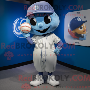 Blue Baseball Ball mascot...